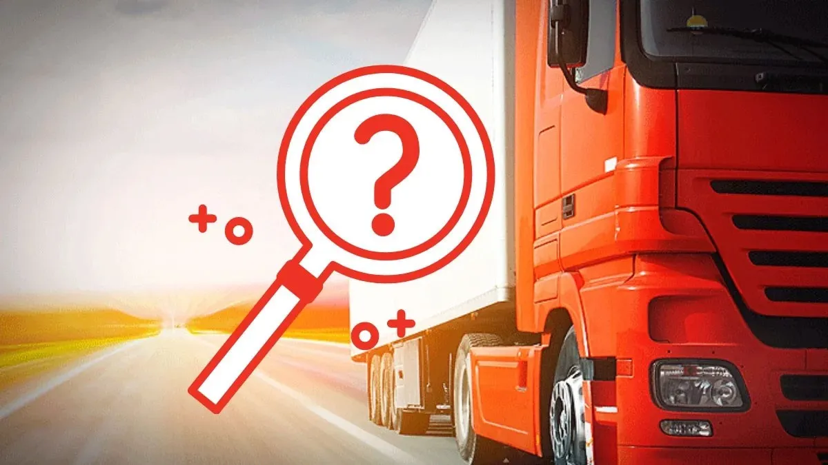 ذره بین روی کامیون در جاده