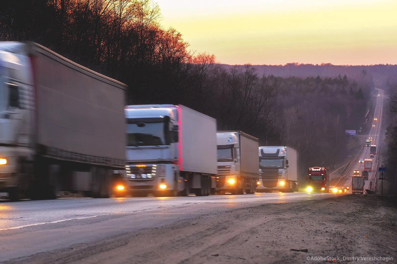 کامیونت ها در جاده