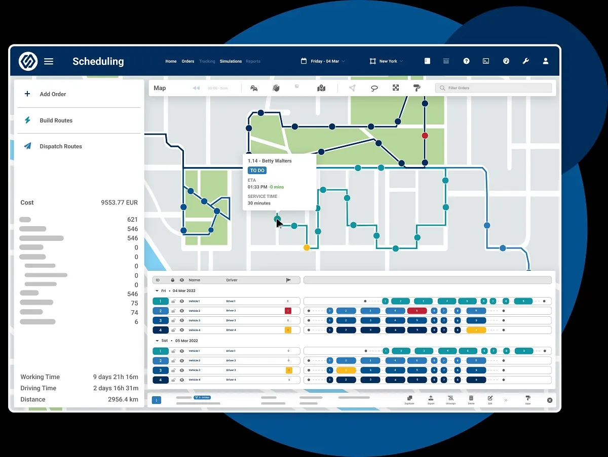 برنامه مسیریابی کامیون